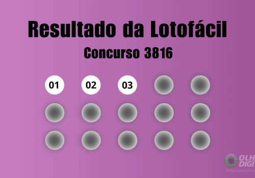 Veja na matéria os números sorteados do concurso 3816 da Lotofácil - Imagem: Olhar Digital